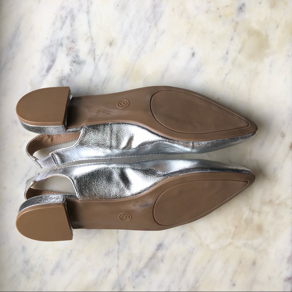 ☀️NWOT A New Day Nicks Metallic Slingback Flats ☀️ - Picture 4 of 8